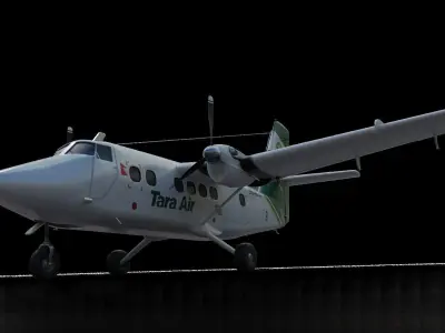 DHC 6-400 AIRCRAFT Low-poly 3D model