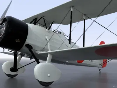 D1A2  Hokoku-127 - Not rigged Low-poly 3D model