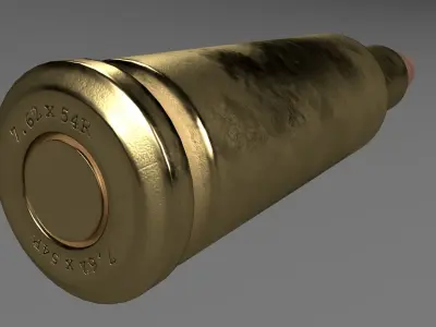 AK 47 7-62 Bullet 3D model 3D model
