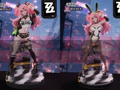 Nicole from Zenless Zone Zero Commercial Package 3D print model