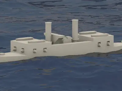 Brazilian Ironclad Cabral 3D print model