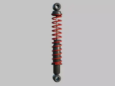 Spring Assisted Shock Absorber Low-poly 3D model