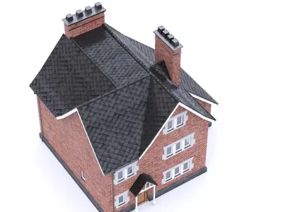 English Brick House 23 Low-poly 3D model