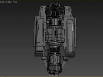 Spaceship part Free 3D model