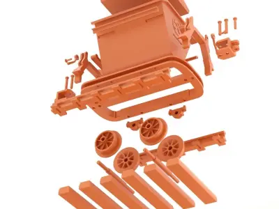 Printable Mining Cart 3D print model