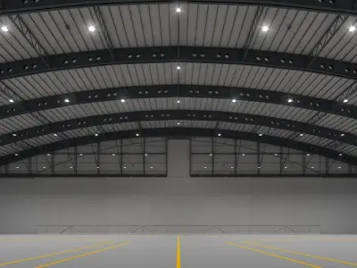 Airplane hangar 3D model