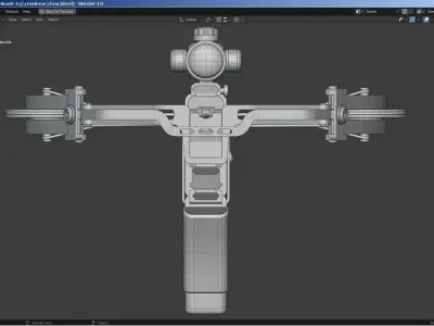 Military Crossbow Low-poly 3D model