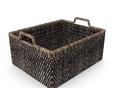 Modern Weave Harvest Basket Free 3D model