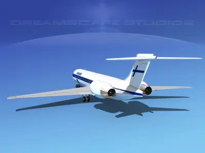 McDonnell Douglas MD-87 Finnair 3D model