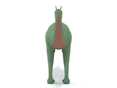 Low Poly Cartoon Dilophosaurus Dinosaur Low-poly 3D model