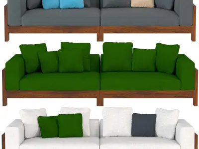 Alison Iroko Outdoor sofa 3D model