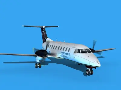 Embraer EMB120 Continental Airlines 3D model