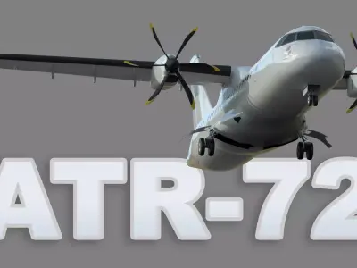 ATR-72 Low-poly 3D model