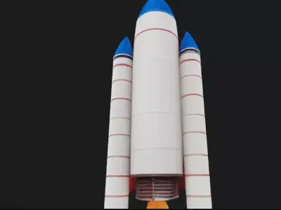 Space Rocket 3D Model 3D model purchase