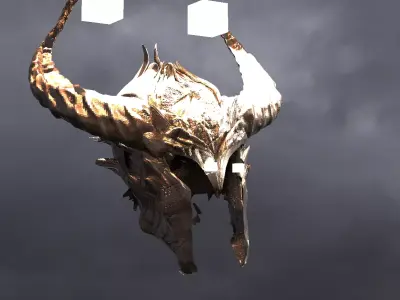 Devine Viking Angel Helmet 3D model