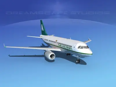 Airbus A319 Mexicana  3D model