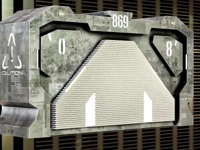 10 Sci Fi Doors 3D model
