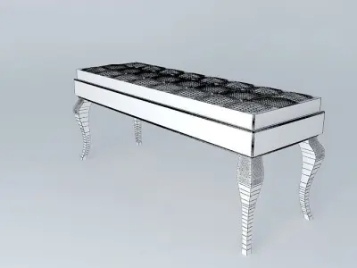 bench with gold legs Free 3D model