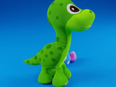 Stuffed Toy Dino model 3D model