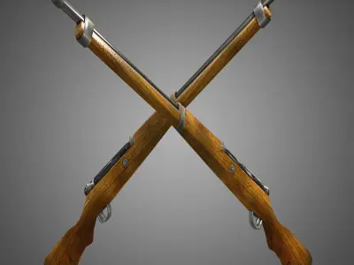 Arisaka Type 99 Rifle Low Poly 3D model
