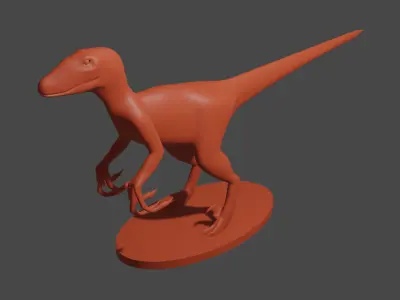 Velociraptor Model Showcase Realistic Dinosaur 3D Model 3D print model