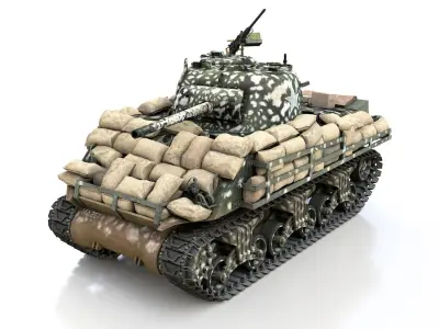 M4A3 Sherman - 25TB  3D model