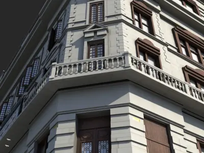 Old Shanghai delicate and rich library of details 3D model