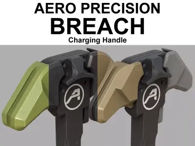 BREACH Charging Handle - Replica - LOW POLY Low-poly 3D model