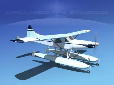  DeHavilland DHC-2 Turbo Beaver V15 3D model