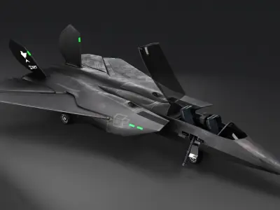 FAS-36 Vampire Next Generation Stealth Jet Low-poly 3D model
