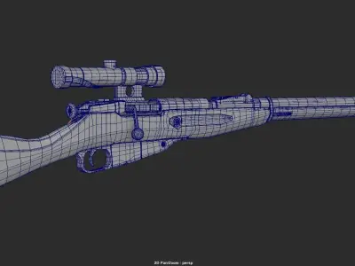 Mosin Nagant - OpenSubdiv-Ready - Rigged - 4K 3D model