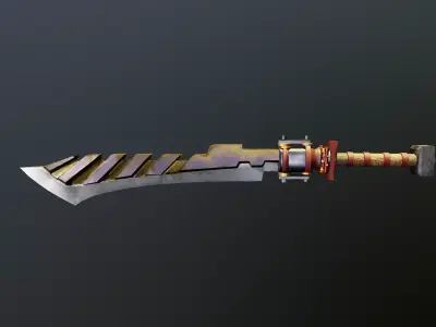 Sword game-ready Low-poly 3D model