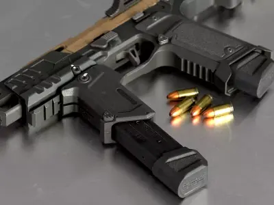 SIG Sauer P320 Custome Low-poly 3D model