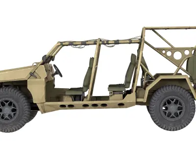 Chevy Colorado ZR2 military ISV V2 Low-poly 3D model