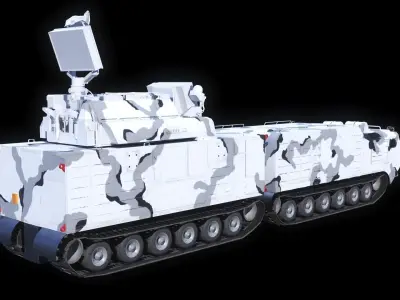 SA-15 Tor-M2DT Low-poly 3D model