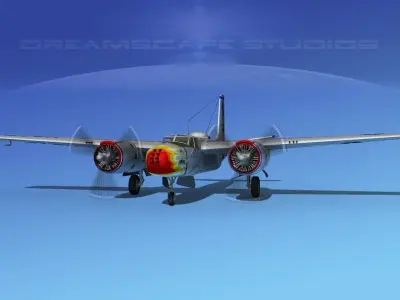 Douglas B-26B Invader V06 USAF 3D model
