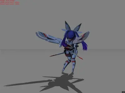 Nana Mecha Baby Low-poly 3D model