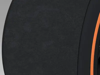 enkei hard rear tyre Low-poly 3D model