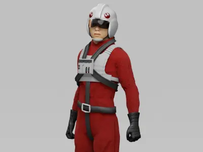 REBELLION PILOT RIGGED 3D model