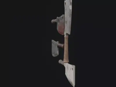 Butcher Axe Low-poly 3D model purchase
