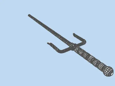 Short-handled Trident - Type 1 3D model