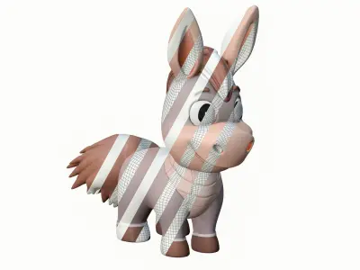 High-Quality Realistic Cute Cartoon Horse 3D model