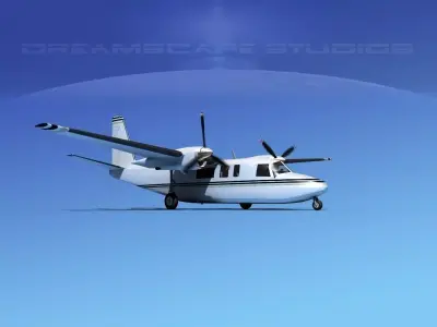 Rockwell Turbo Commander 690 V18 3D model