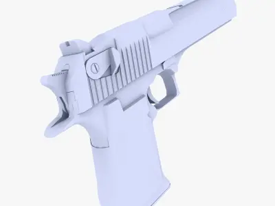 Desert Eagle Pistol Low-poly 3D model 3