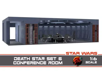 Complete Set 6 - Death Star Conference Room 1-6 scale Hottoys  3D Model Pack purchase