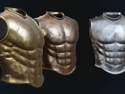 Greek armor Low-poly 3D model