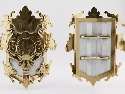 Medieval Royal Shield 3D model