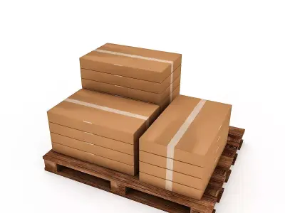 3D Warehouse Box Model 5 Low-poly 3D model