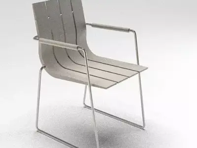 Composite Metal Chair 3D model