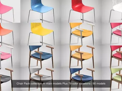 Chair Pack collection 11 main models Plus 79 color variations 